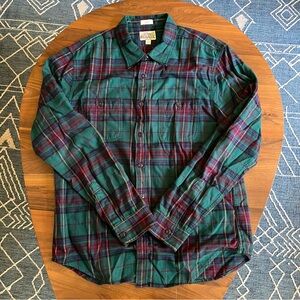 J.Crew slim flannel workshirt, Men's Large, green